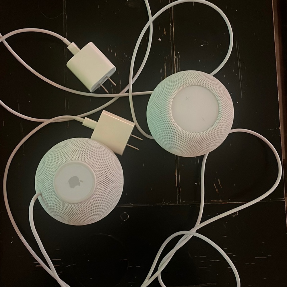 Two Apple Home Pod mini